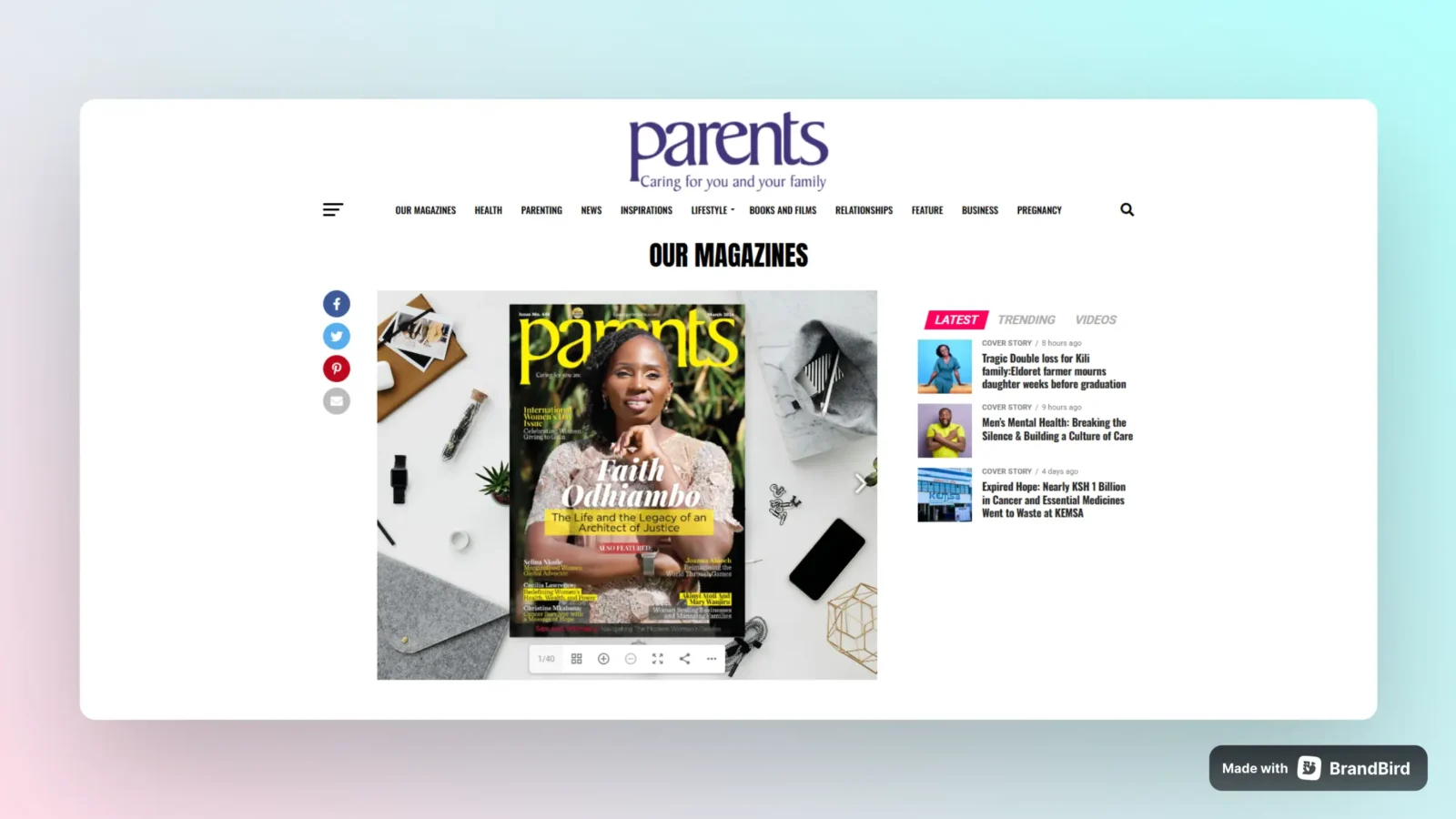 Parents Africa cinematic web case study hero preview