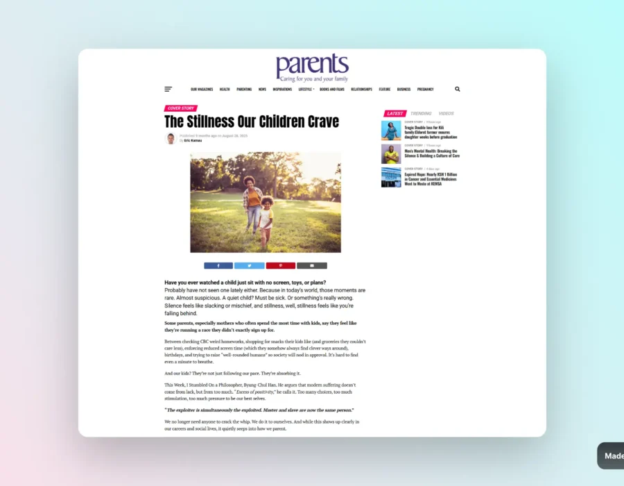 Parents Africa project solution implementation preview