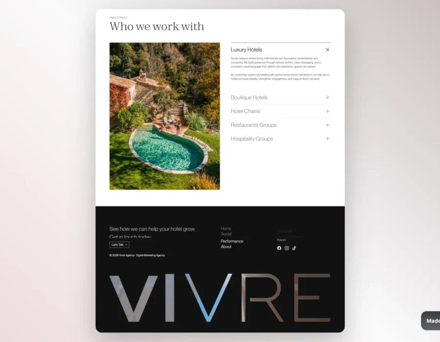Vivre Agency project solution implementation preview